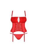 Blossmina: Zmysłowy Czerwony Gorset i Stringi 6XL/7XL
