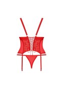 Blossmina: Zmysłowy Czerwony Gorset i Stringi 6XL/7XL