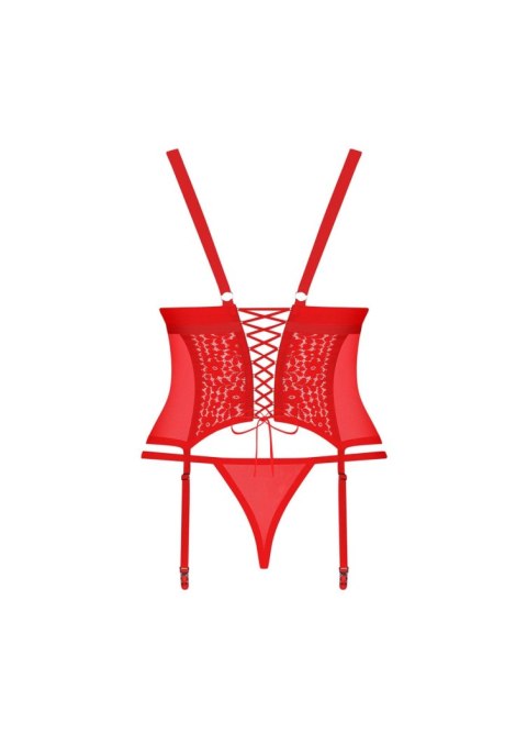 Blossmina: Zmysłowy Czerwony Gorset i Stringi 6XL/7XL