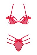 Ekskluzywny Komplet Bielizny Giftella w Uwodzicielskiej Czerwieni, Rozmiar L/XL