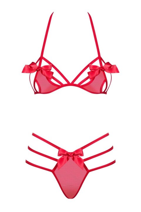 Ekskluzywny Komplet Bielizny Giftella w Uwodzicielskiej Czerwieni, Rozmiar L/XL