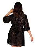 Zmysłowy Peniuar Jagueria – Czarny Szlafrok 4XL/5XL