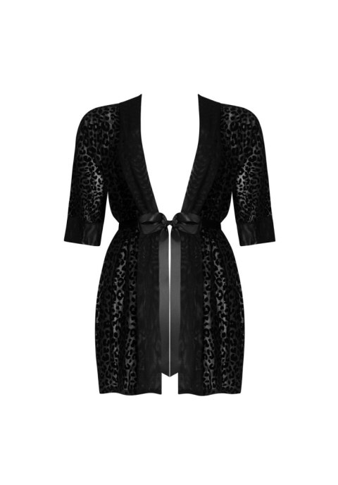 Zmysłowy Peniuar Jagueria – Czarny Szlafrok 4XL/5XL