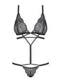 Zmysłowe body Mixty z koronką - czarne (L/XL)