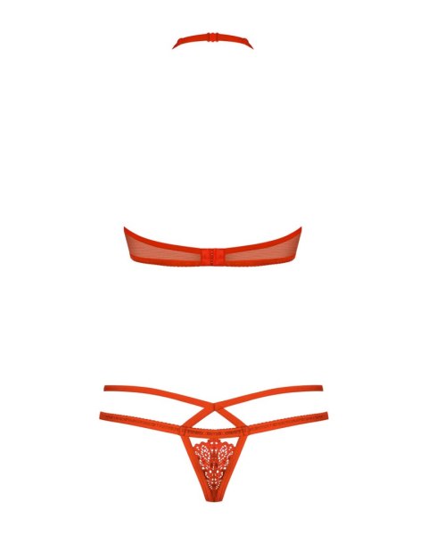 Zmysłowy dwuczęściowy komplet bielizny 838-SET-3, czerwony S/M