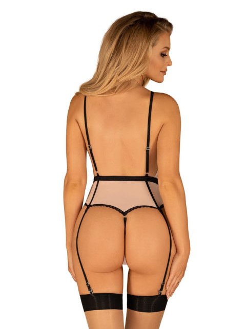 Koronkowe Body Lilines z Pasem do Pończoch