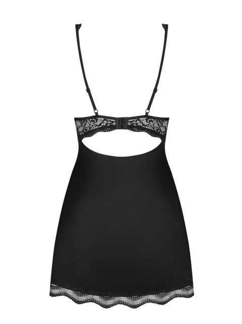 Luvae: Zmysłowy Komplet Babydoll i Stringi – Czarny L/XL