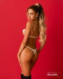 Elegancka uprząż na biust Lustique White z biżuteryjnym akcentem