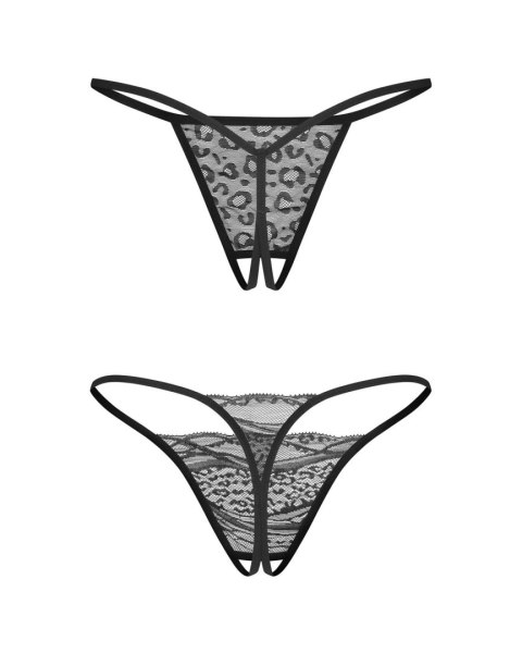Bianca: Elegancki dwupak otwartych stringów (L/XL)
