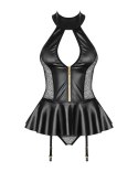 Zmysłowy gorset Obsessive 859-COR-1 z figami - L/XL