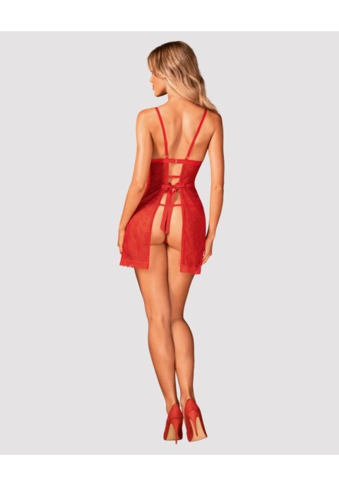 Świąteczny Babydoll i Stringi Claussica – Czerwony XL/2XL
