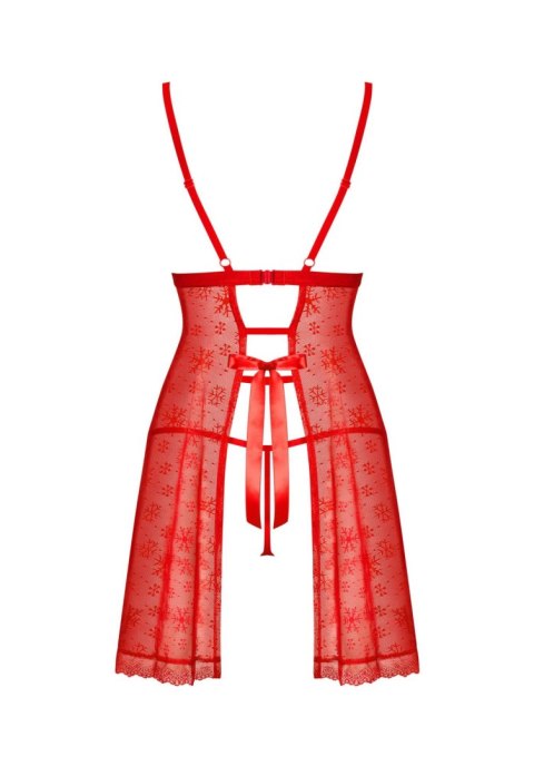 Świąteczny Babydoll i Stringi Claussica – Czerwony XL/2XL