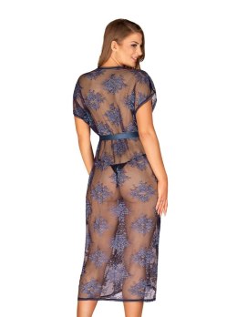 Peniuar Flowlace niebieski S/M