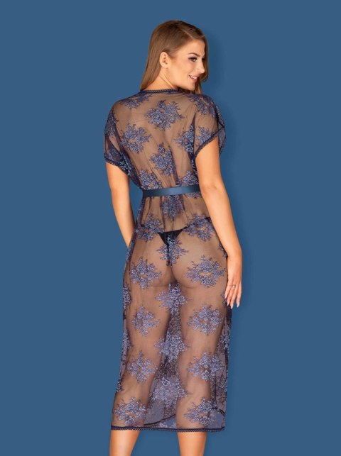 Peniuar Flowlace niebieski S/M